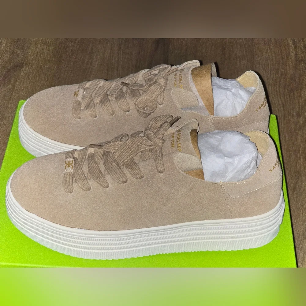 Sam Edelman Pippy Taupe Suede Platform Sneakers – 7.5M – NIB - Picture 7 of 13